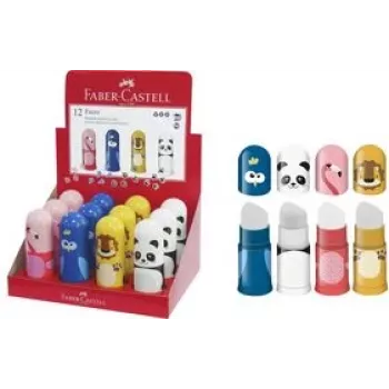 Manual pencil sharpener Faber-Castell 583513 — ambidextrous, assorted colours