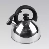 Kettle Maestro MR1302 stainless steel 2.5 L, induction-ready, hinged whistle, black handle