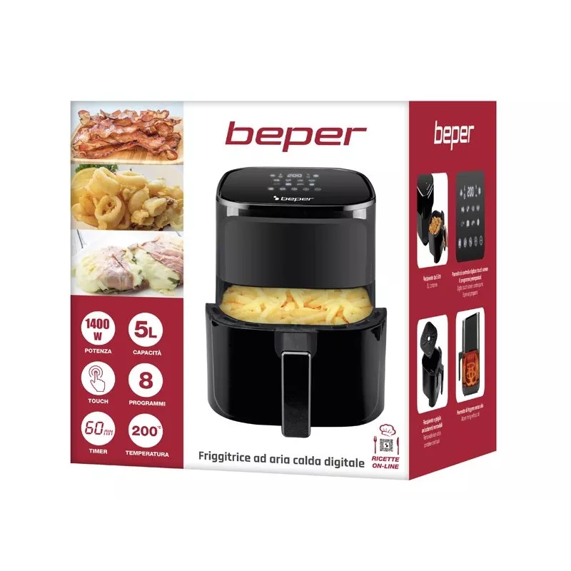 Hot air fryer Beper P101FRI051 5 L 1400 W Black