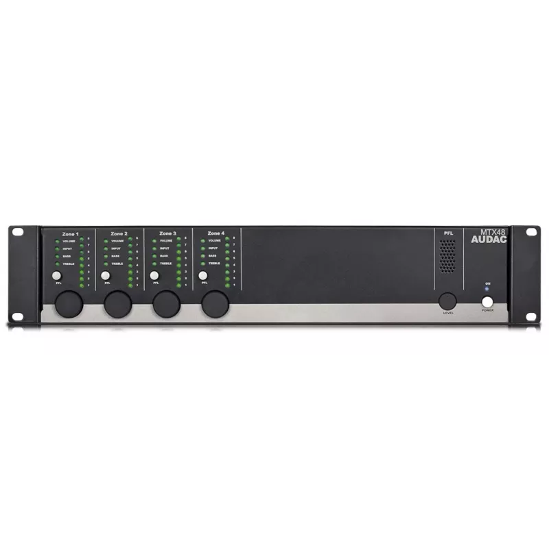 AUDAC MTX48 audio amplifier Home Black 80 dB SNR 20-20000 Hz