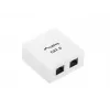 LANBERG Outlet Box RJ-45 Cat6 OU6-0002-W white, 2 sockets, 30×54×57 mm