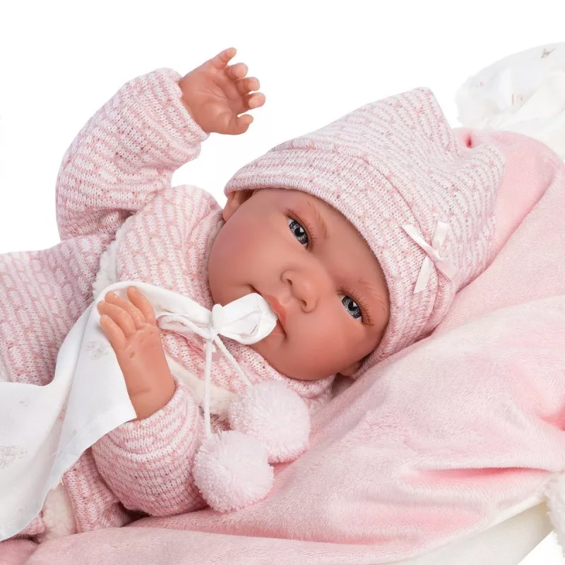 Llorens Nica 73860 Baby Doll on Blanket, 40 cm
