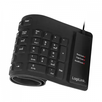 Keyboard LogiLink ID0019A Universal USB QWERTZ German Black
