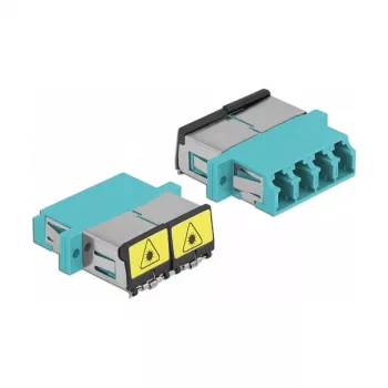 Optical Fiber Coupler DeLOCK 86905 LC Quad female to LC Quad female Multi-mode aqua