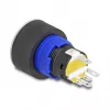 Pushbutton switch DeLOCK 22050 Black Blue Silver Yellow 230V 3A
