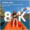 Action sports camera Insta360 Ace Pro 2 — 50 MP, 8K Ultra HD (7680×3272), 1/1.3 inch sensor, up to 240 fps, built-in display, Wi‑Fi, MicroSD, 177.7 g, Black