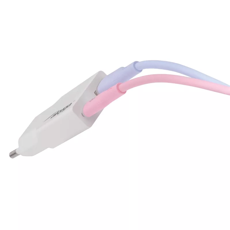 Wall charger Akyga AK-CH-27 30W USB-C USB-A PD GaN 5-20V / 1.5-3A white