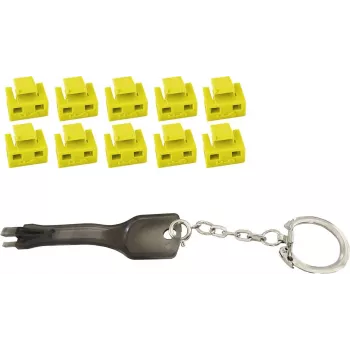 Port blocker ShiverPeaks 08-01032 RJ-45 Yellow with Key