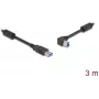 DeLOCK USB Cable Type-A male to Type-B male 90° left angled 3 m