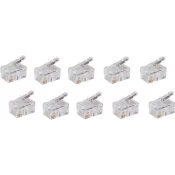 Wire Connector ShiverPeaks BS72039-R10 RJ-10 Male Straight 10 pcs