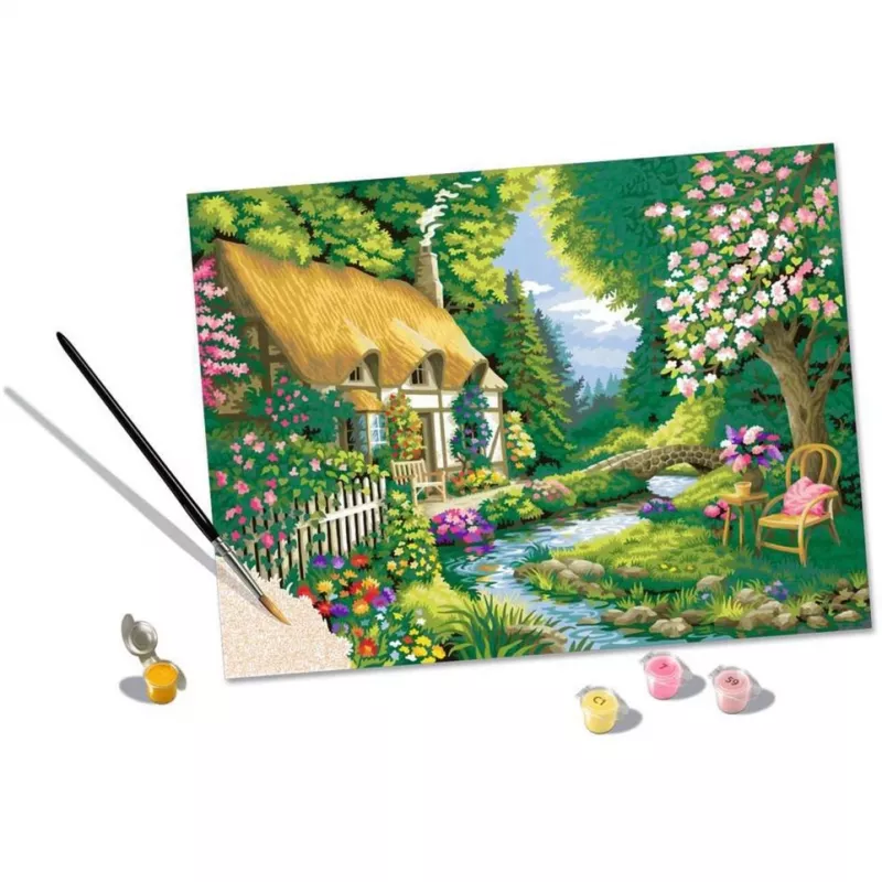 Ravensburger CreArt paint-by-number kit, Landhaus am Fluss (River Cottage)