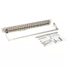 Tripp N254-048-SH-6A 48 Ports 1 HE rack mounting shielded Cat6a STP Feed-Through Patch Panel - RJ45 Ethernet - TAA - 10 Gigabit Ethernet - RJ-45 - Cat6a - Silver - White - Rackeinb
