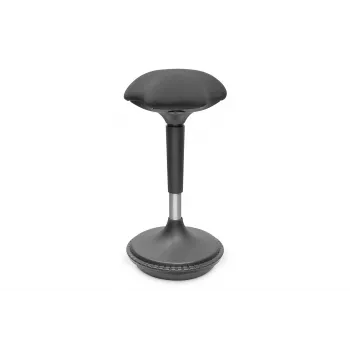 DIGITUS Ergonomic Stool / Standing Aid, Height-Adjustable with Gas Pressure Spring, Black