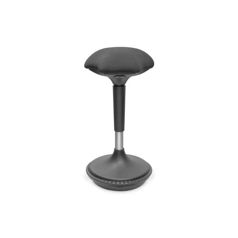 DIGITUS Ergonomic Stool / Standing Aid, Height-Adjustable with Gas Pressure Spring, Black