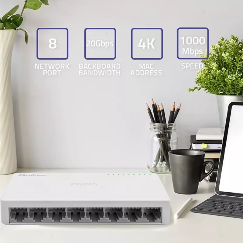 Qoltec Network SWITCH 8xRJ45 port 1000Mbps LAN