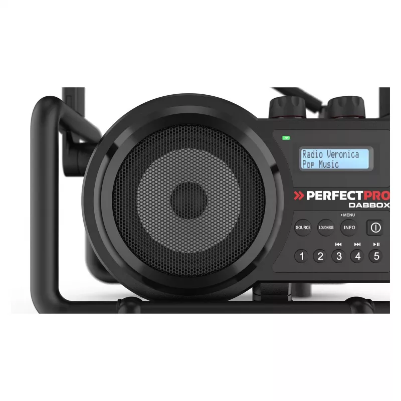 Perfectpro DABBOX Radio da cantiere DAB+ FM AUX Bluetooth antiurto