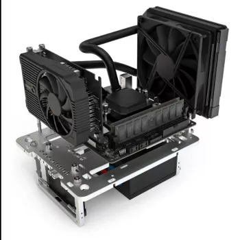 Mini benchtable case Streacom BC1 Mini V2 silver — compact open-frame chassis