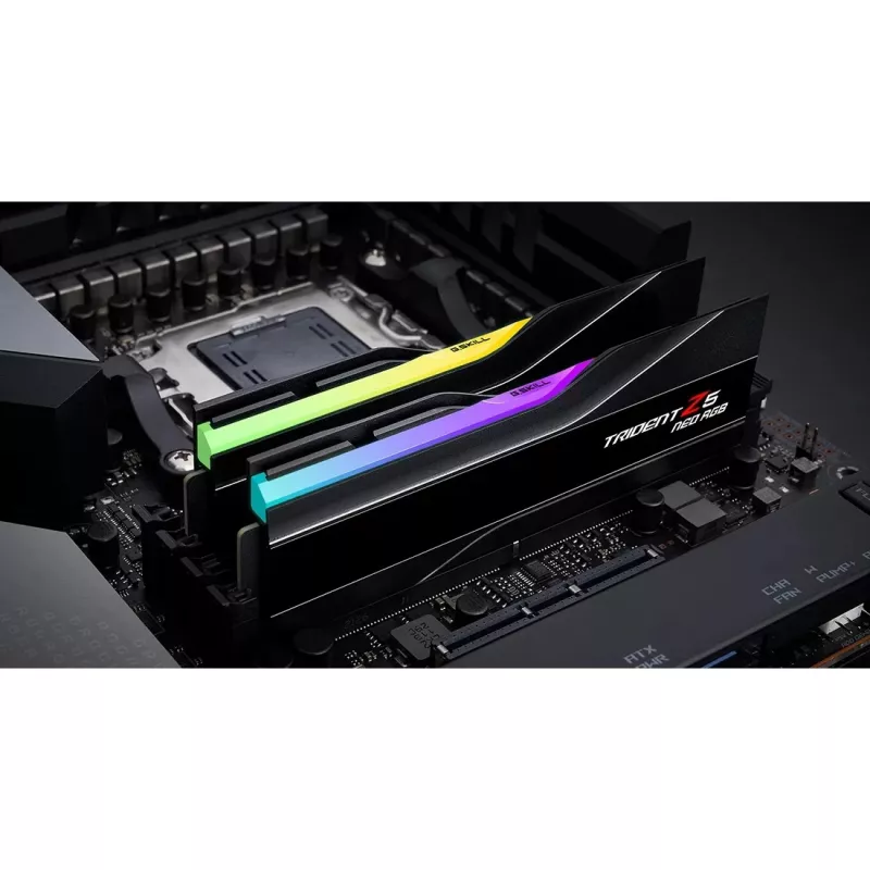 DIMM 48 GB DDR5-6000 (2x 24 GB) Dual-Kit, Arbeitsspeicher schwarz, F5-6000J4048F24GX2-TZ5NR, Trident Z5 NEO RGB, AMD EXPO
