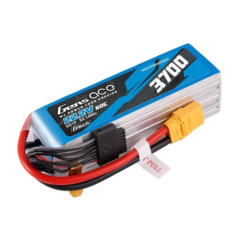 Battery Gens ace GEA376S60X9GT 22.2 V LiPo built-in for RC models, 0.536 kg, black/blue/grey/white