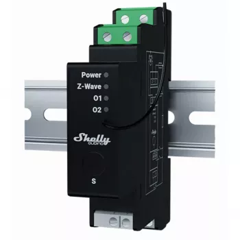 Shutter control Shelly Wave Pro Shutter, black, plastic housing, 110–240 V AC, 50–60 Hz, 0.3 W, 19×69×94 mm