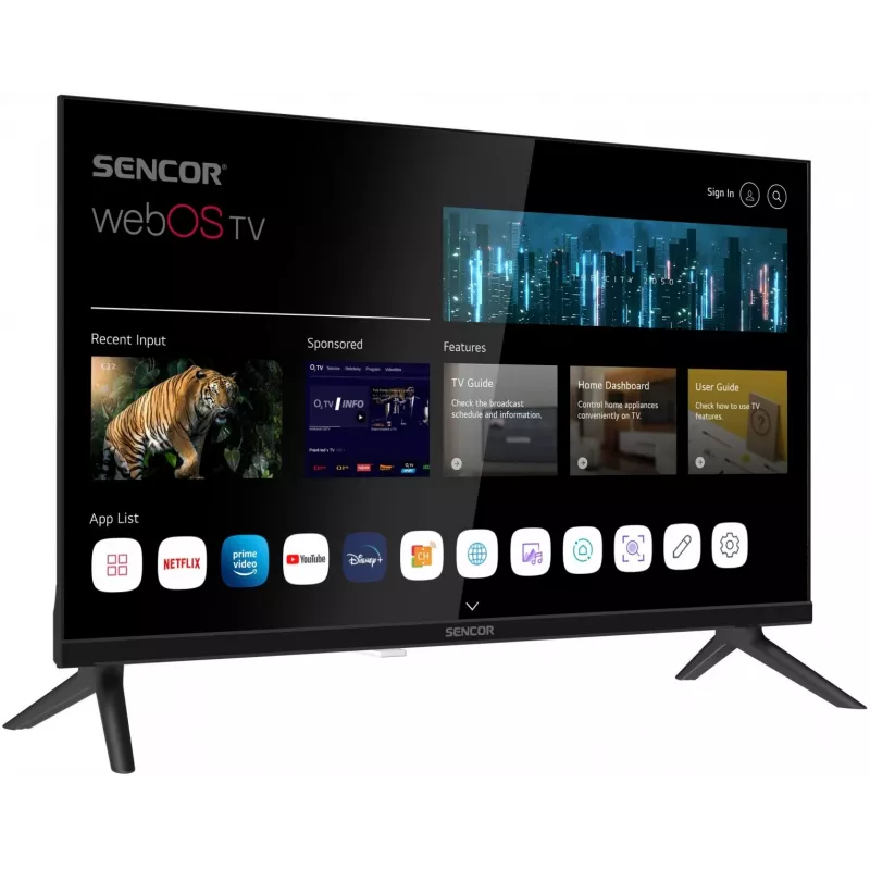 24 inch LED Smart Display television SENCOR SLE 24S830MB — HD resolution, Energy class E