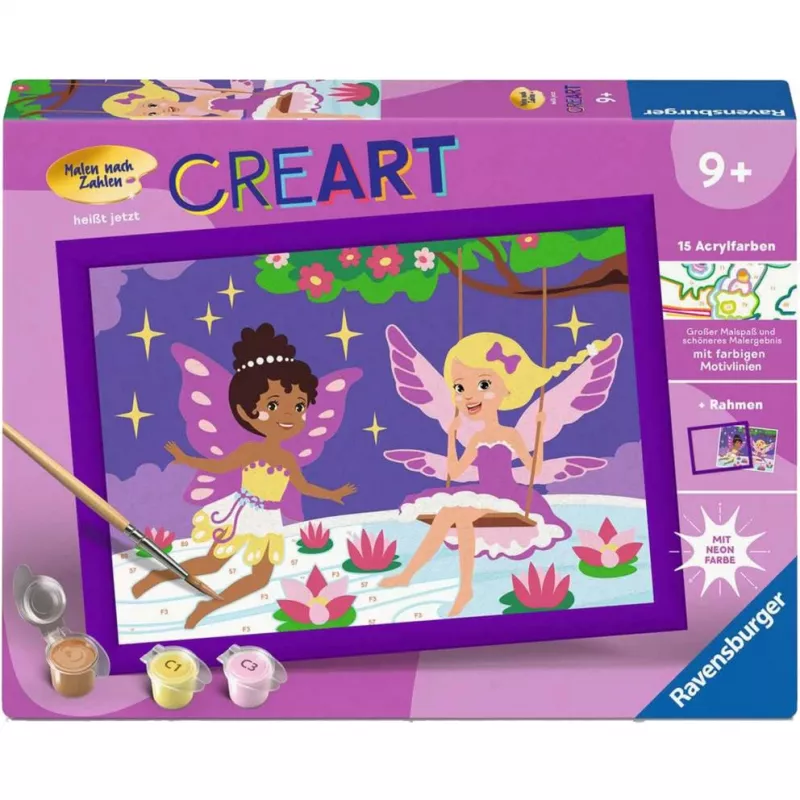 Painting kit Ravensburger CreArt – fairy friends (children’s paint craft set)