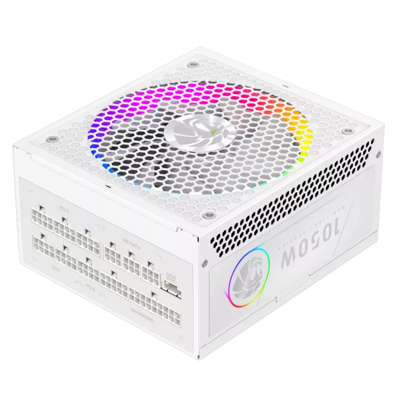 Gamemax Power Supply, 80 PLUS, Gold | RGB 1050G WH | 1050 W