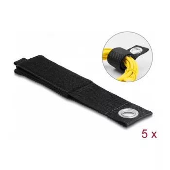 DeLOCK Heavy-duty Hook-and-loop strap 508x50mm black 5 pcs