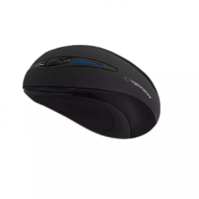 Wired? No — Wireless RF mouse ESPERANZA EM101K, ambidextrous, 1000 DPI, 2.4 GHz nano USB receiver, black