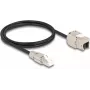 DeLOCK Cable RJ45 plug field assembly to Keystone Module RJ45 jack Cat.6A 1 m