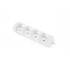 Power strip 1.5m, white, 4 sockets, cable made of solid copper