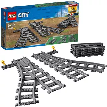 Construction toy set LEGO City 60238 – railway switch and accessories for playsets