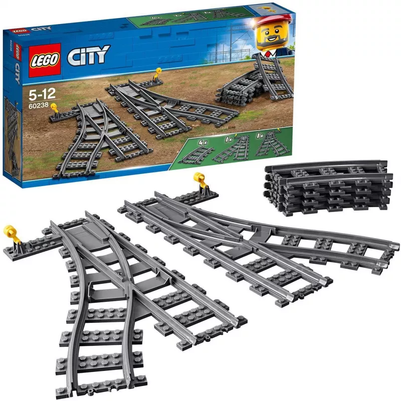 Construction toy set LEGO City 60238 – railway switch and accessories for playsets
