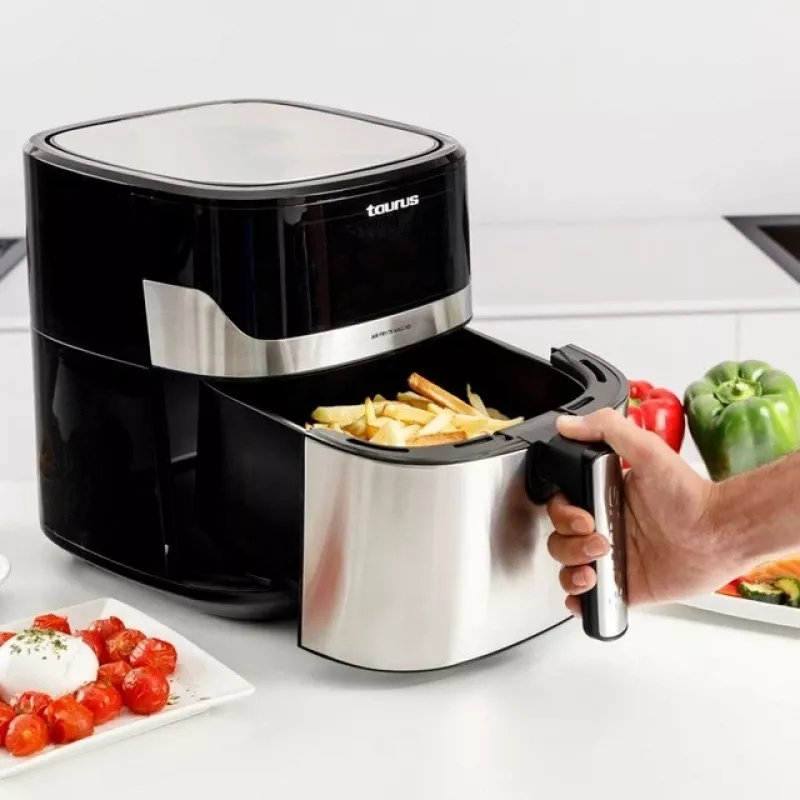 Air fryer Taurus Air Fry 7S 1600W 6.5L, stainless steel, 8 programs, 80–200°C, touch control