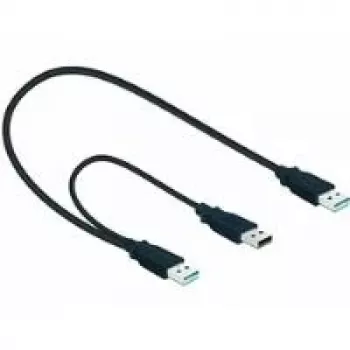 USB Cable DeLOCK 82908 USB 3.2 Gen 1 0.6m 2x USB A Male Black