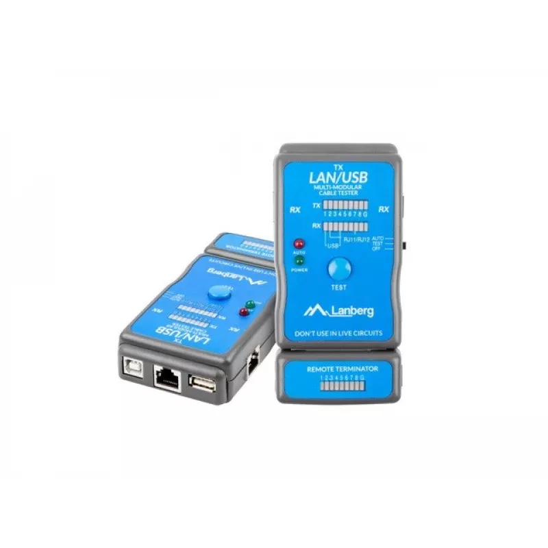 Lanberg NT-0403 network cable tester PoE tester Blue