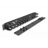 Cable management panel DeLOCK 19 inch 67021 black plastic 1U