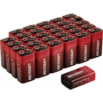 Voltcraft VC-16107990 9 V Block-Battery Alkali-Mangan 550 mAh 9 30 pc(s) (VC-16107990)