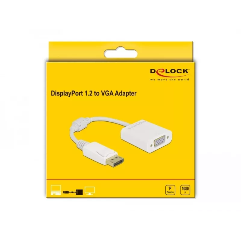 Adapter DisplayPort 1.2 male to VGA female DeLOCK 61007