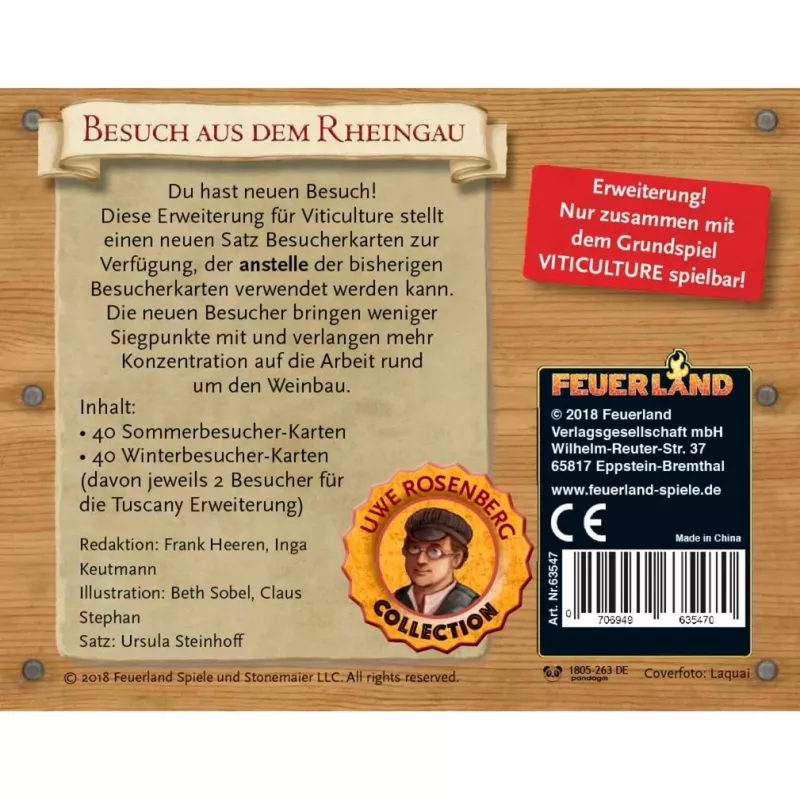 Viticulture: Besuch aus dem Rheingau, Board Game Expansion