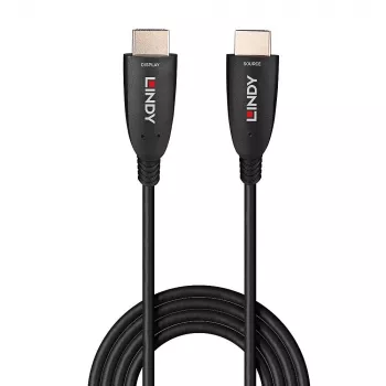 Lindy 10m Fibre Optic Hybrid HDMI 8K60 Cable, 10 m, HDMI Type A (Standard), HDMI Type A (Standard), 48 Gbit/s, Black