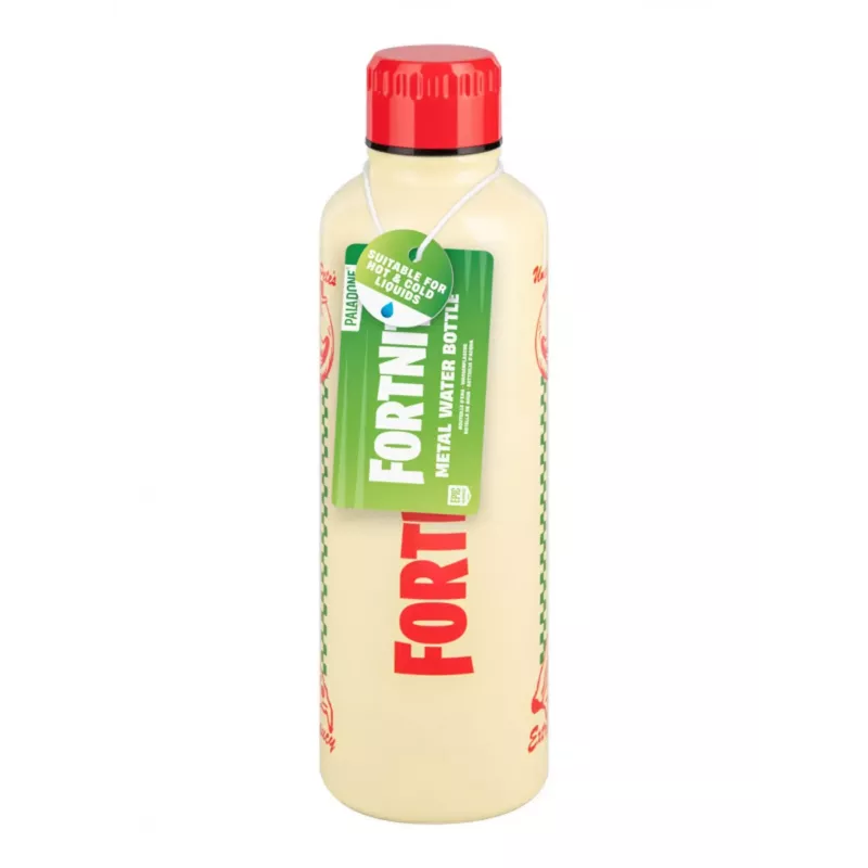 Sports water bottle Paladone Fortnite Metal PP14736FO 500 ml, metal finish, screw cap