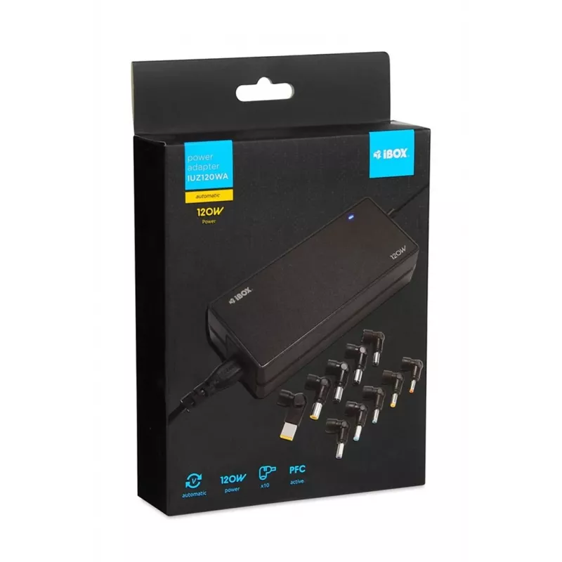 iBox IUZ120WA power adapter/inverter Indoor 120 W Black