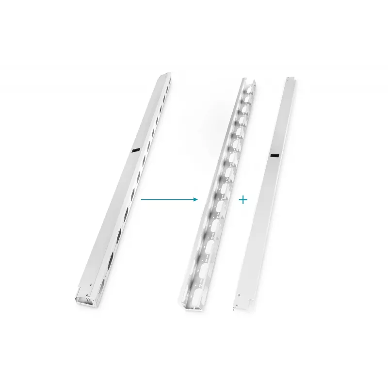 DIGITUS DN-19 ORG-42U Vertical Cable Management Channels for 42U Racks (Set of 2, Grey)