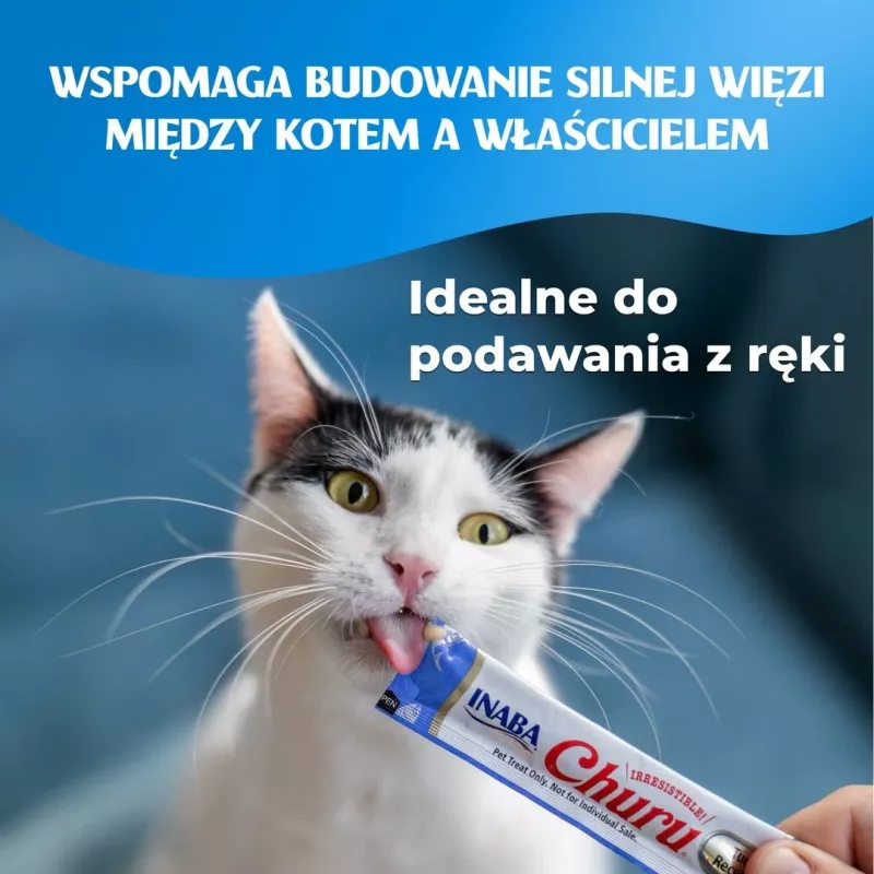Wet cat treat INABA CHURU 80P Chicken & Tuna — 80 x 14 g tubes