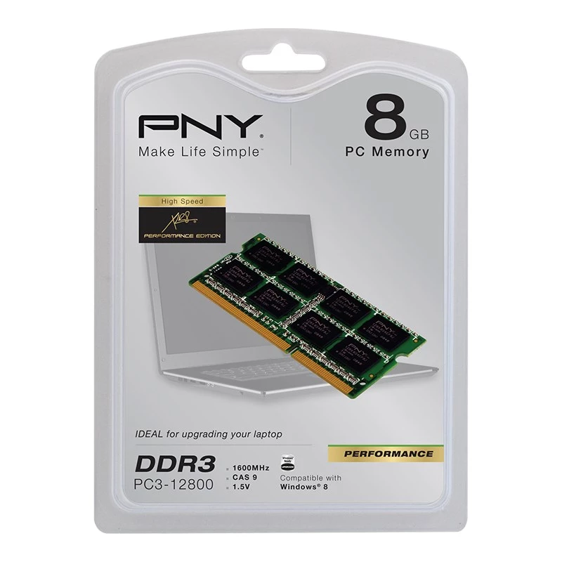 Memory Module PNY DDR3 8GB 1600MHz 1 x 8GB