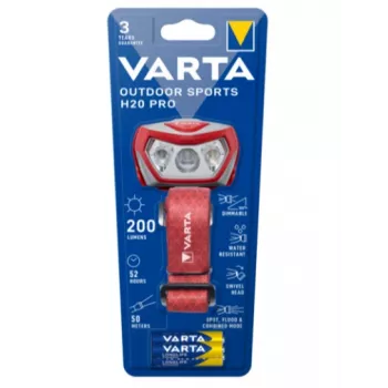 Headband flashlight Varta Outdoor Sports H20 Pro Grey Red