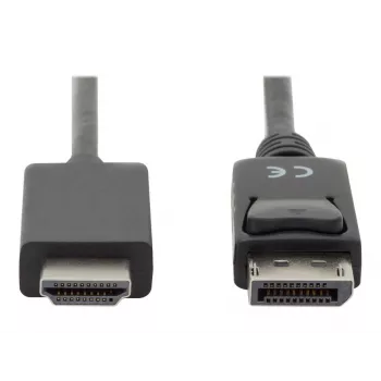 Adapter Cable Displayport 1.2 with interlock 4K 60Hz UHD Typ DP/HDMI A M/M black 2 m