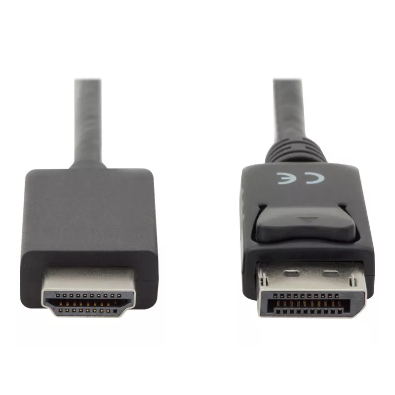 Adapter Cable Displayport 1.2 with interlock 4K 60Hz UHD Typ DP/HDMI A M/M black 2 m