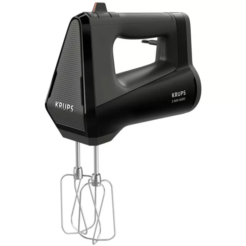 Hand Mixer KRUPS GN6028 — 600 W, black, handheld electric mixer with multiple speed settings